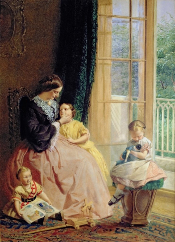 Detail of Mrs. Hicks, Mary, Rosa and Elgar by George Elgar Hicks