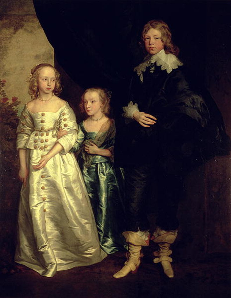 Detail of The Children of Thomas Wentworth, 1st Earl of Strafford, 17th century by Anthony van Dyck