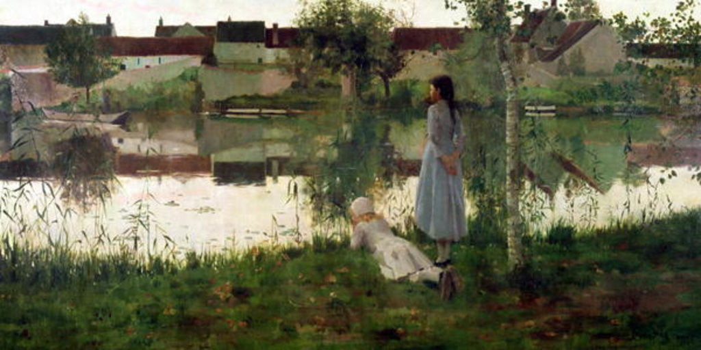Detail of The Ferry by William Stott