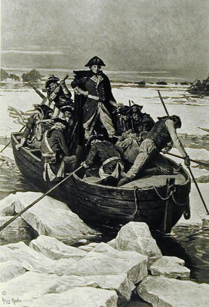 Detail of George Washington crossing the Delaware River, 25th December 1776, c.1912-13 by Henry Mosler