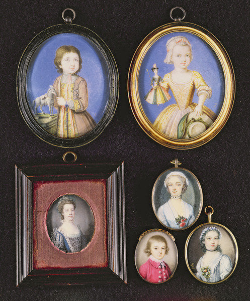 Detail of Portrait Miniatures by Bernard III Lens