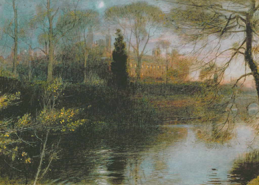 Detail of The Backs, Cambridge, 1908 by Albert Goodwin