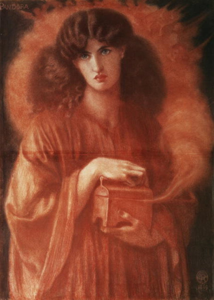 Detail of Pandora by Dante Gabriel Charles Rossetti