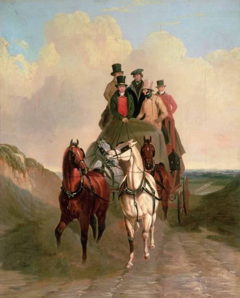 Detail of A Coach and Four on an Open Road by William Snr. Shayer