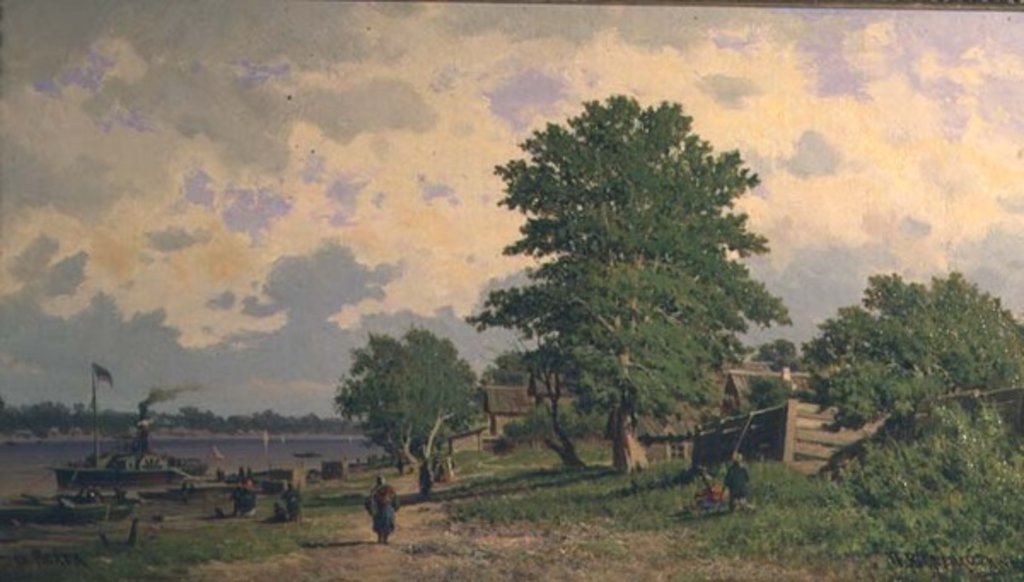 Detail of A View of the River Volga by Piotr Petrovitch Weretshchagin