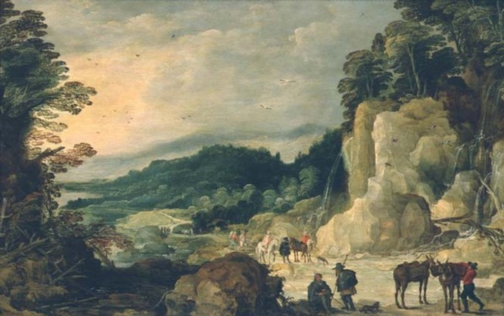 Detail of Mountain Landscape by Joos or Josse de