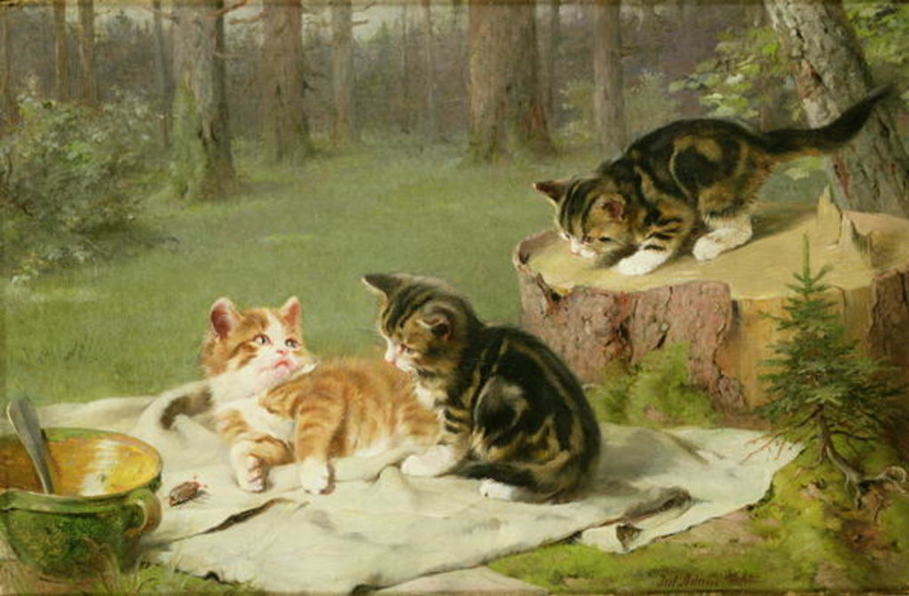 Detail of Kittens Playing by Ewald Honnef