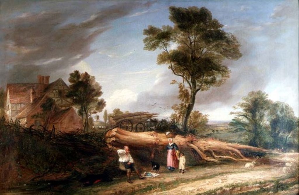 Detail of The Woodcutter's Lunch by Hopkins Horsley Hobday Horsley