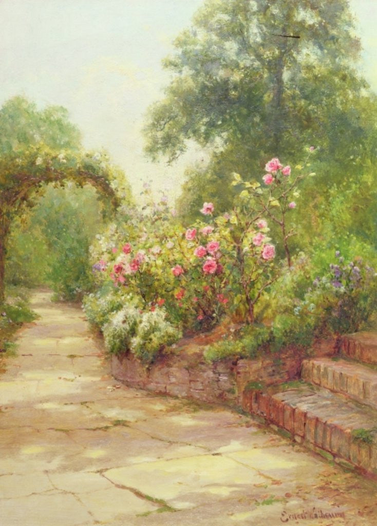 Detail of The Garden Steps by Ernest Walbourn