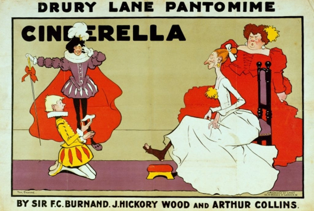 Detail of Poster for 'Cinderella' by Tom Browne