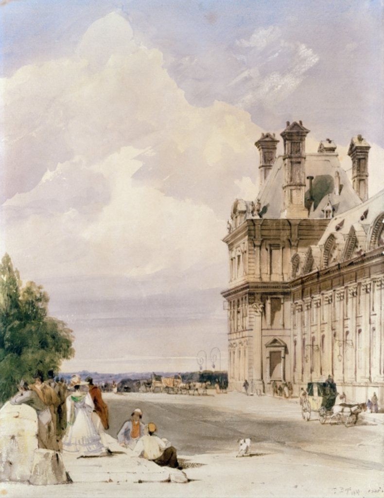 Detail of View near the Pont Royal, with the Pavillon de Flore, Tuileries by Thomas Shotter Boys