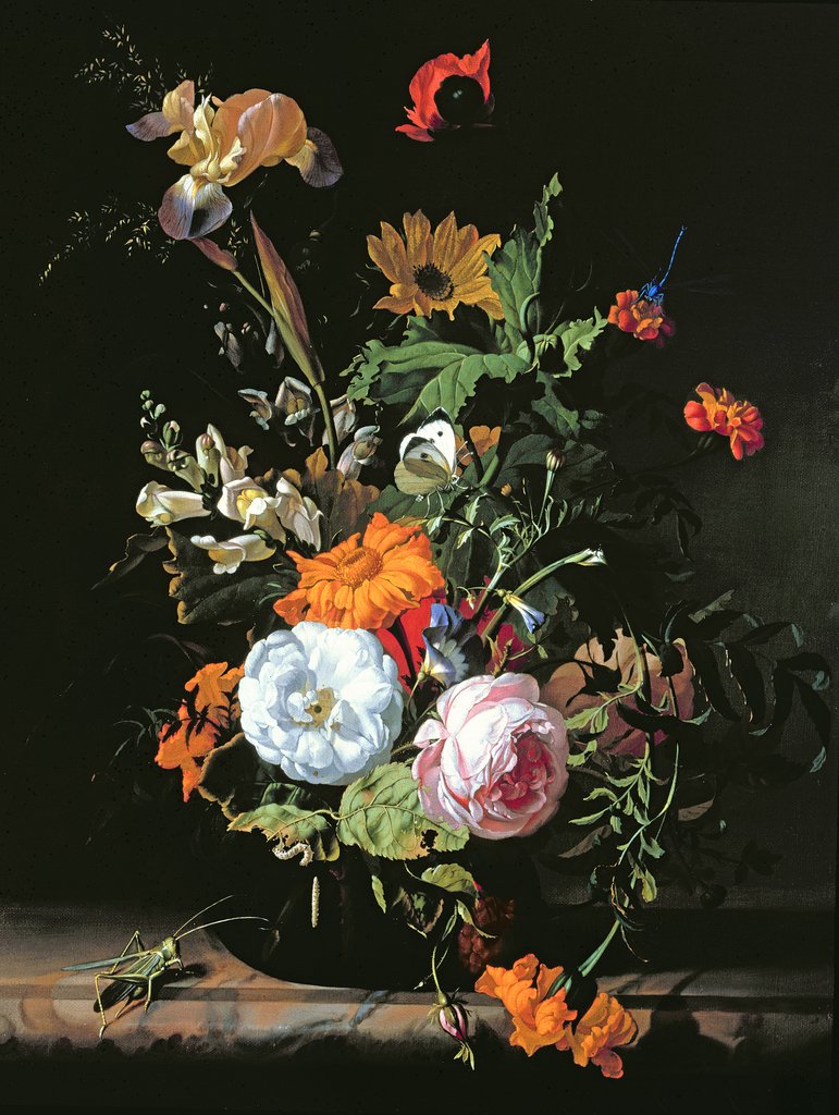 Detail of Still Life of Summer Flowers by Rachel Ruysch