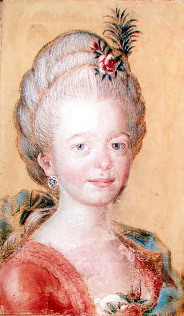 Detail of Portrait of the daughter of Carl Linnaeus by Swedish School
