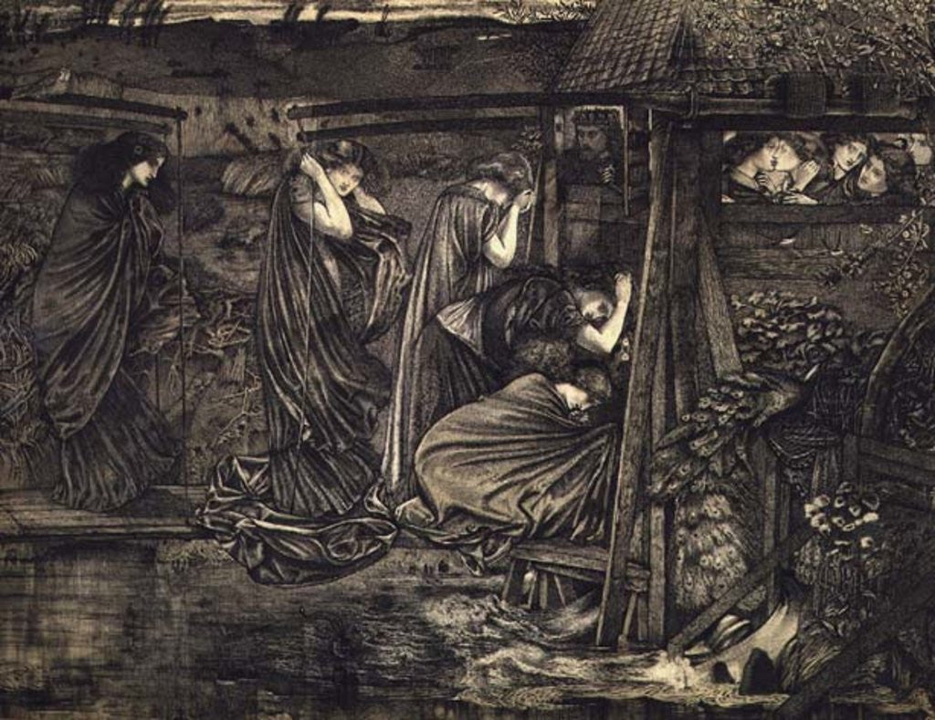 Detail of The Wise and Foolish Virgins by Sir Edward Coley Burne-Jones