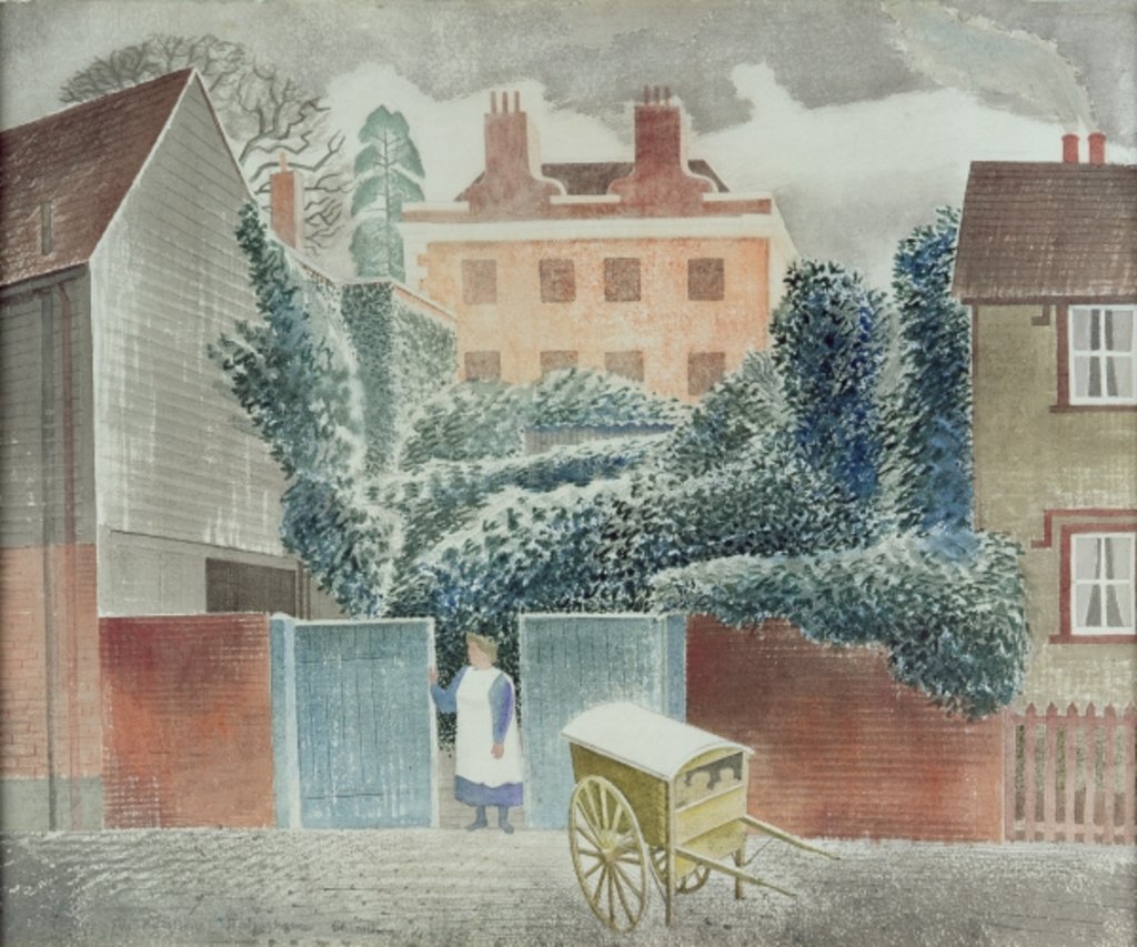 Detail of Baker's Cart by Eric Ravilious