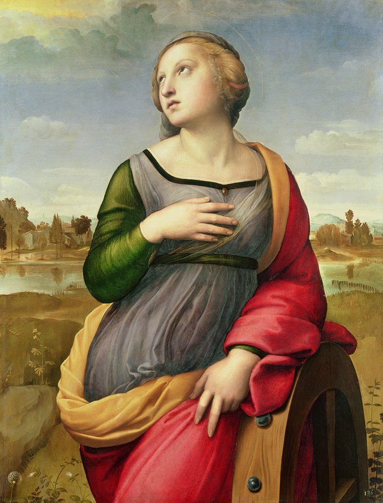 Detail of St. Catherine of Alexandria, 1507-8 by Raphael
