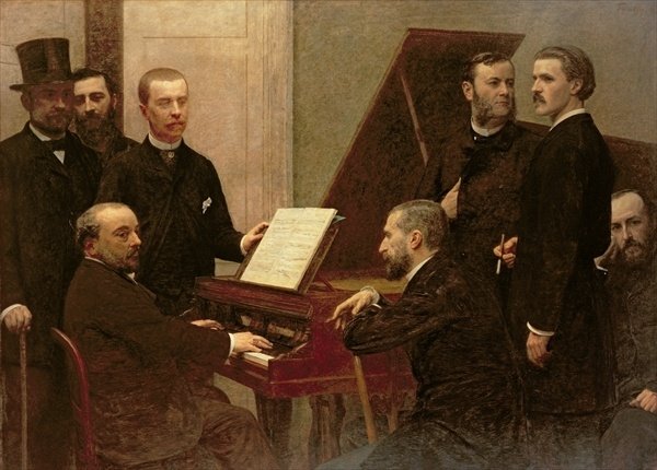 Detail of Around the Piano, 1885 by Ignace Henri Jean Fantin-Latour