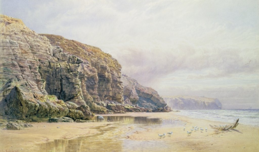 Detail of The Coast of Cornwall by John Mogford