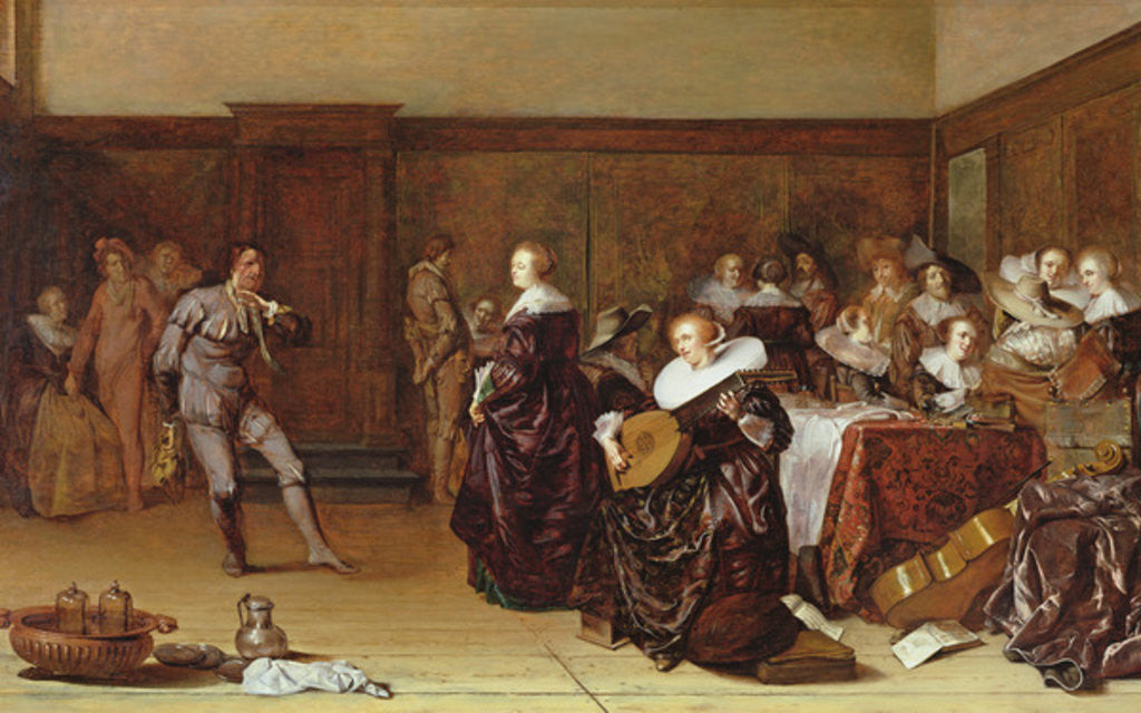 Detail of Dancing Party, 17th century by Pieter Codde