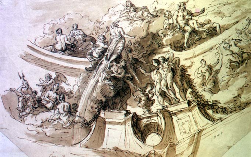 Detail of Allegorical Study by James Thornhill