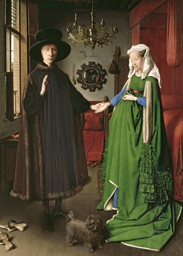 Detail of The Portrait of Giovanni Arnolfini and his Wife Giovanna Cenami, 1434 by Jan van Eyck