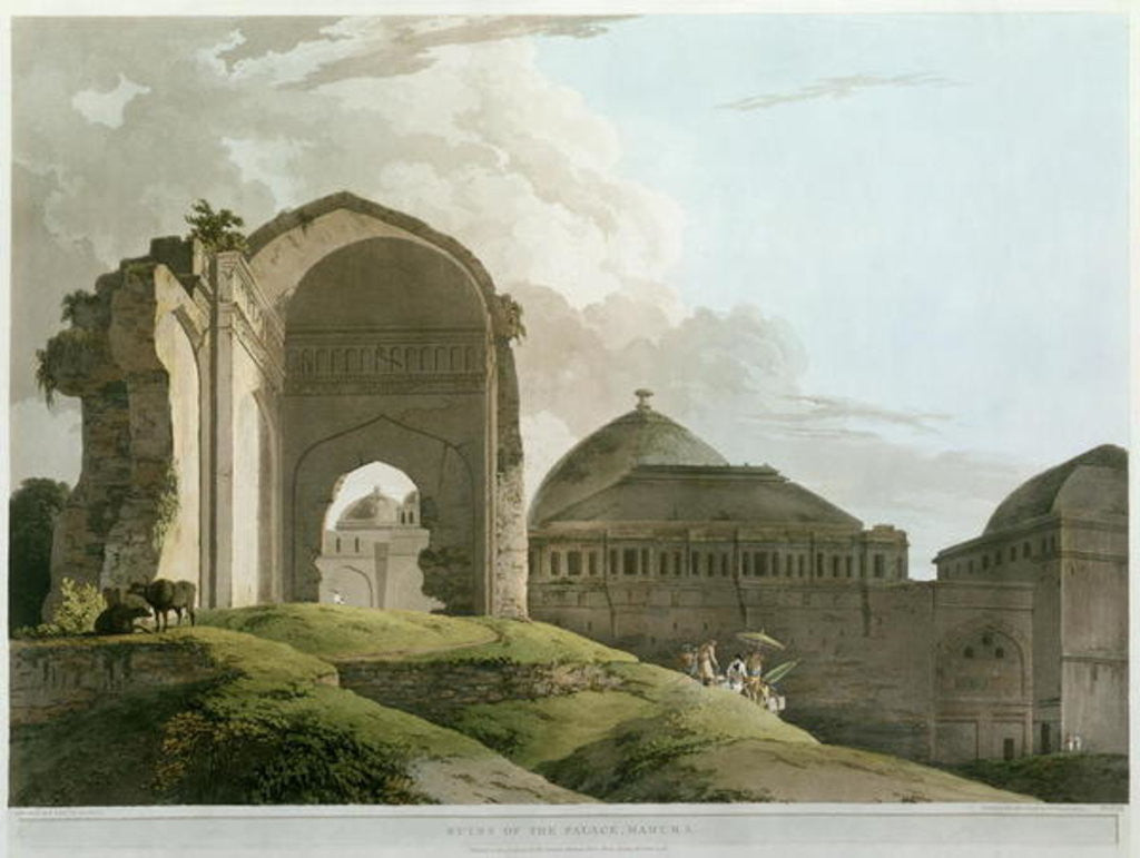 Detail of Ruins of the Palace at Madurai by Thomas Daniell