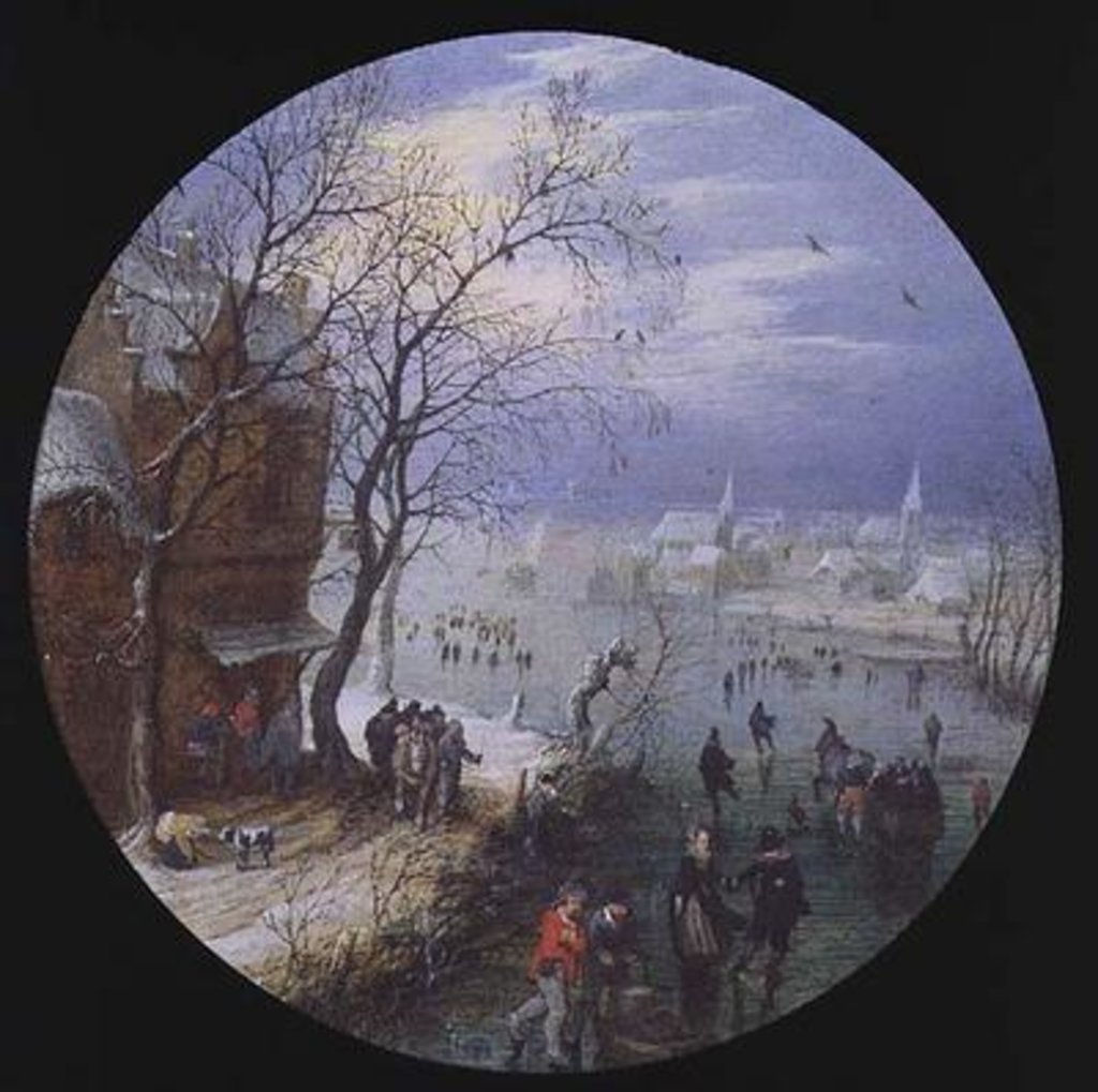 Detail of A Winter Skating Scene by Adriaen Pietersz. van de Venne