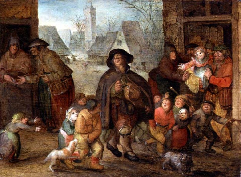 Detail of The Blind Hurdy Gurdy Player by David Vinckboons