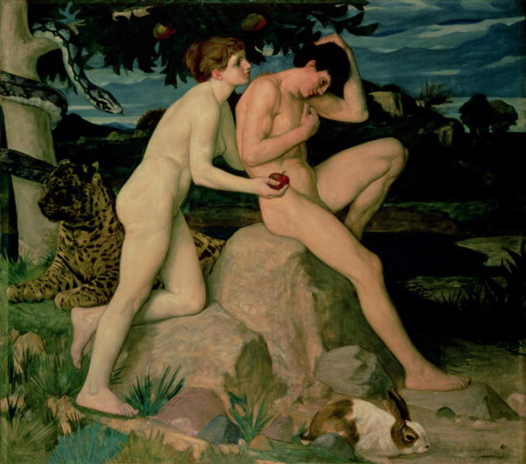 Detail of Adam and Eve by William Strang