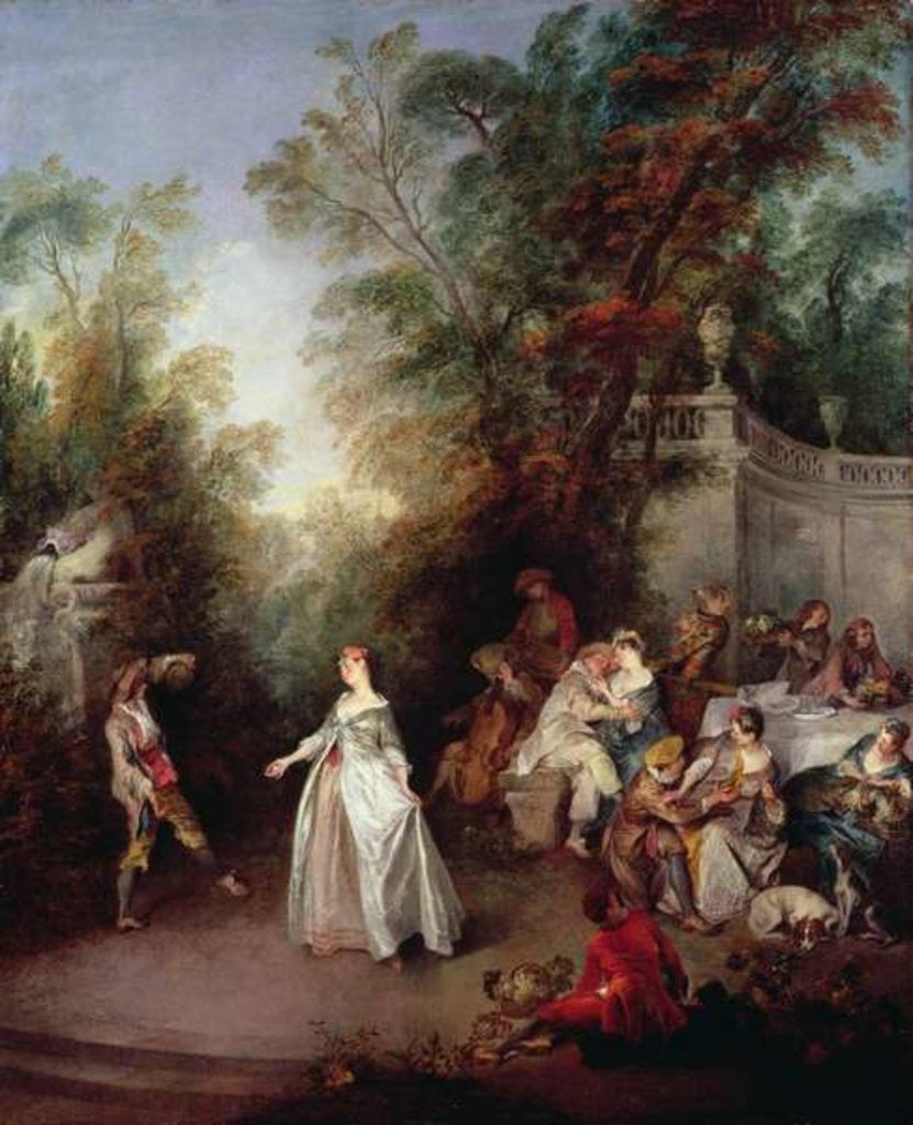 Detail of A Feast by Nicolas Lancret