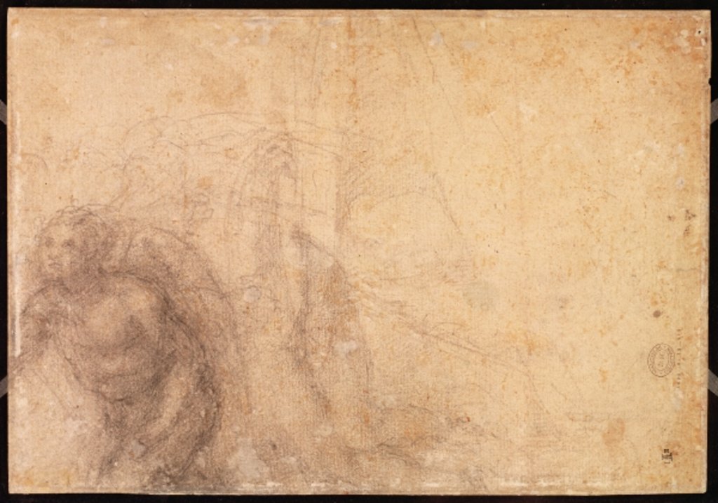 Detail of Study of an angel by Michelangelo Buonarroti