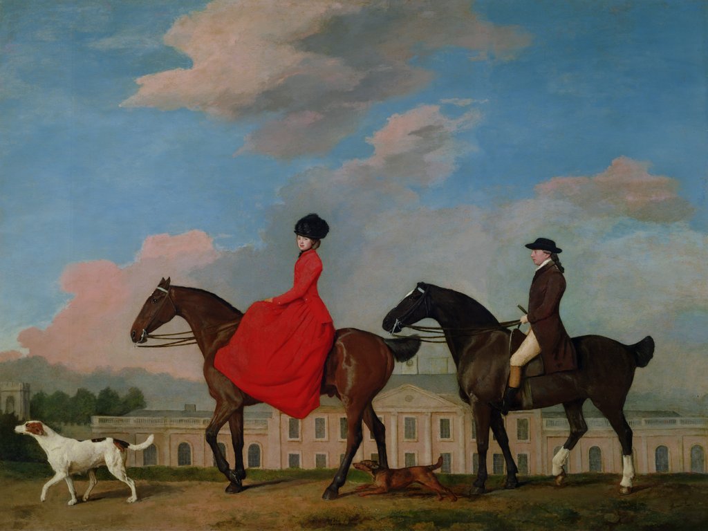 Detail of John and Sophia Musters riding at Colwick Hall, 1777 by George Stubbs