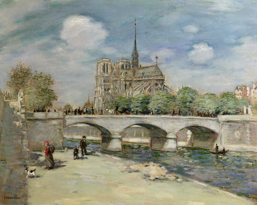 Detail of Notre Dame de Paris by Jean Francois Raffaelli