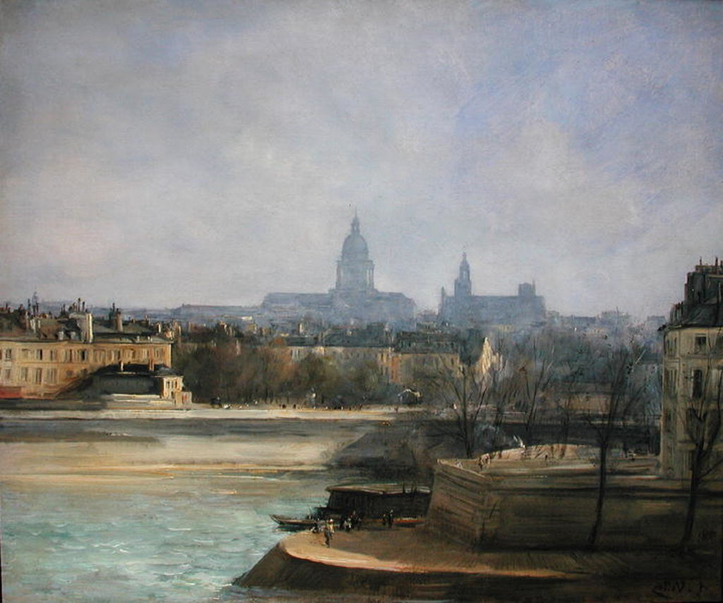 Detail of Ile de la Cite, Paris by Antoine Vollon