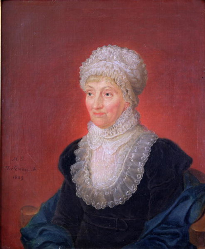 Detail of Caroline Herschel, 1829 by Martin Francois Tielemans