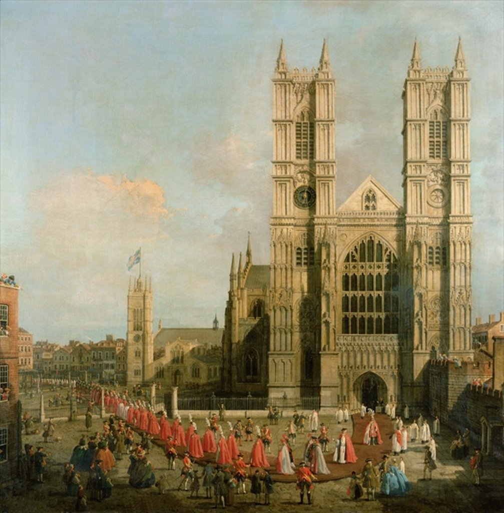Detail of Procession of the Knights of the Bath by Canaletto