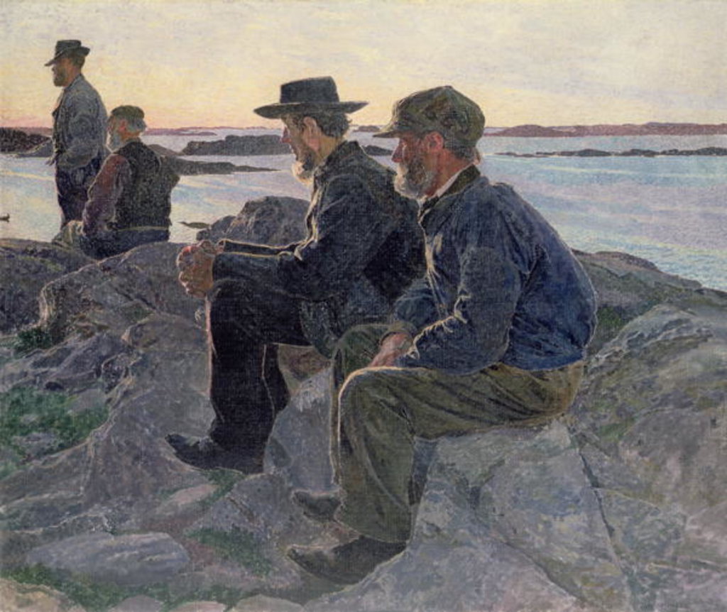 Detail of On the Rocks at Fiskebackskil, 1905-6 by Carl Wilhelm Wilhelmson