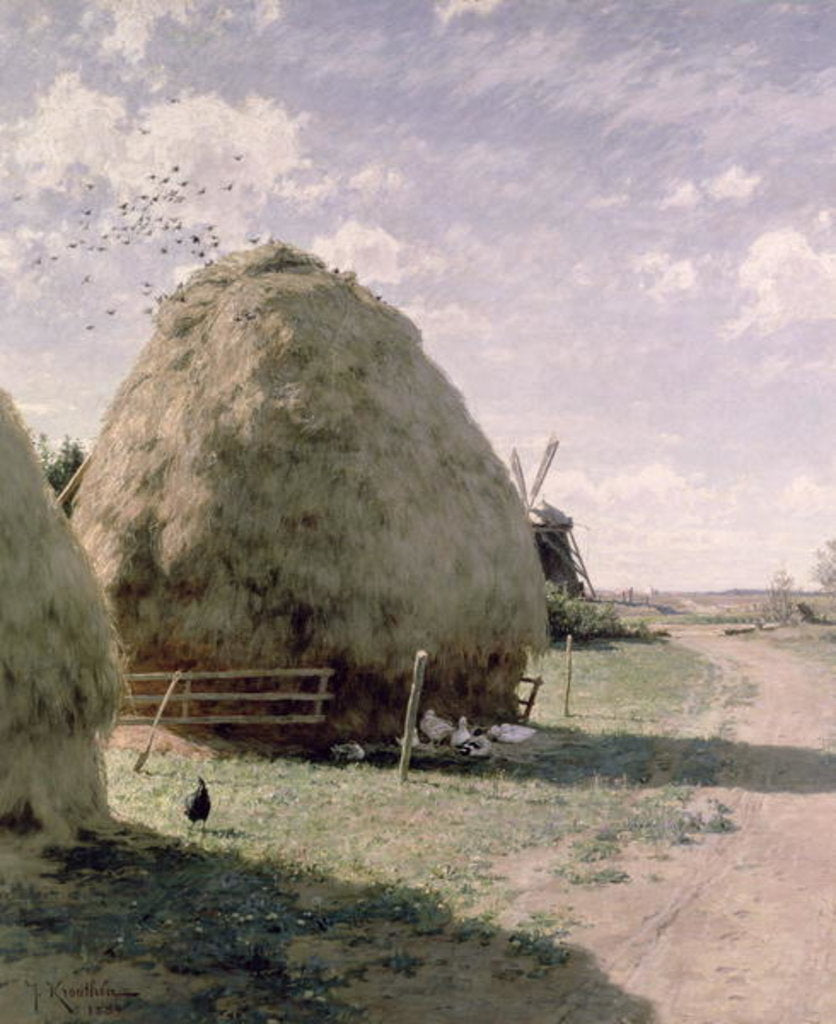 Detail of Haystacks by Johan Fredrik Krouthen