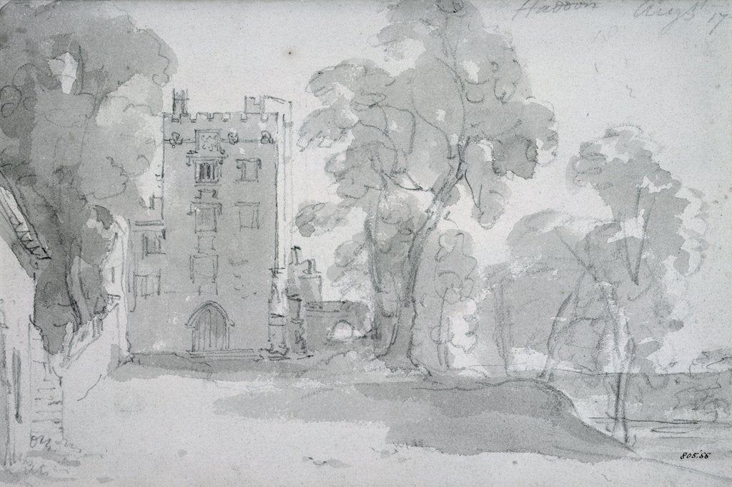 Detail of Haddon Hall by John Constable