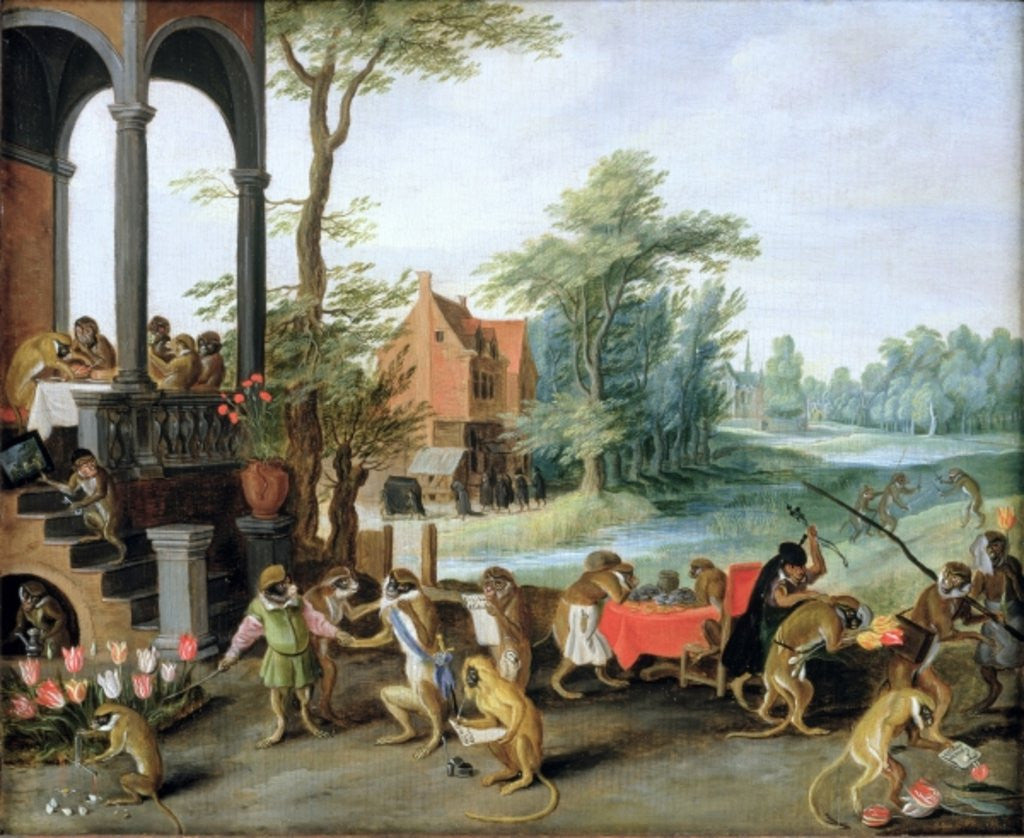 Detail of A Satire of the Folly of Tulip Mania by Jan the Younger Brueghel