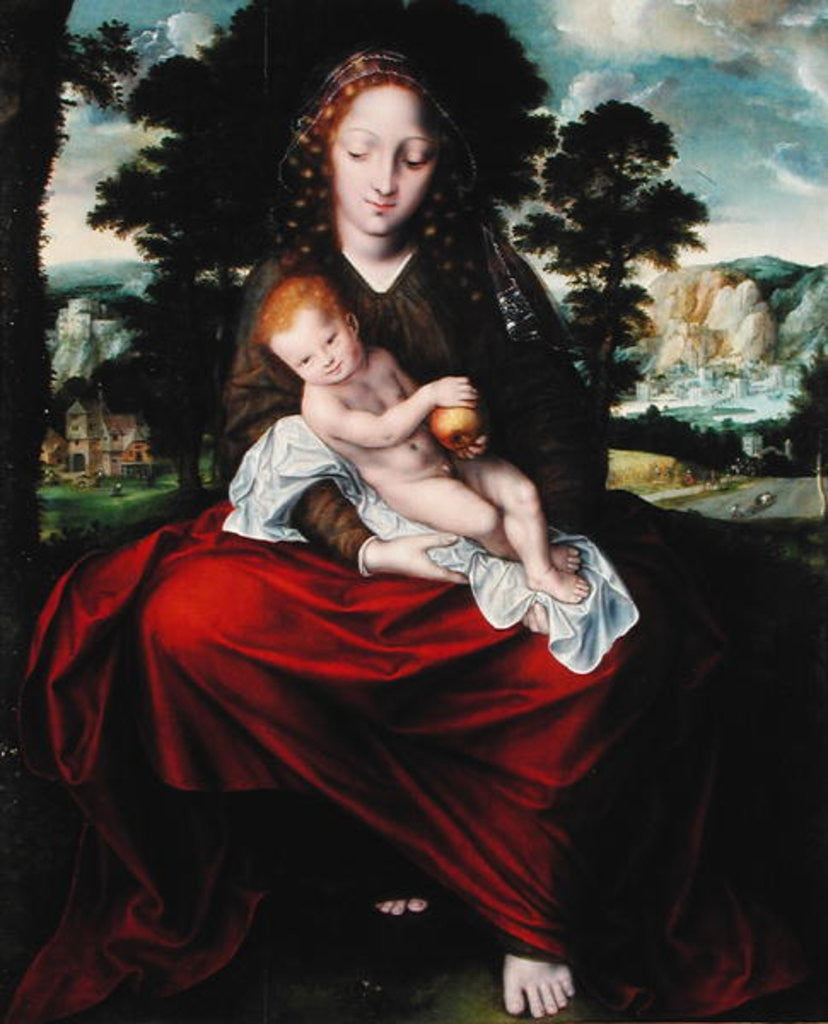 Detail of Madonna and Child by Jan Massys or Metsys