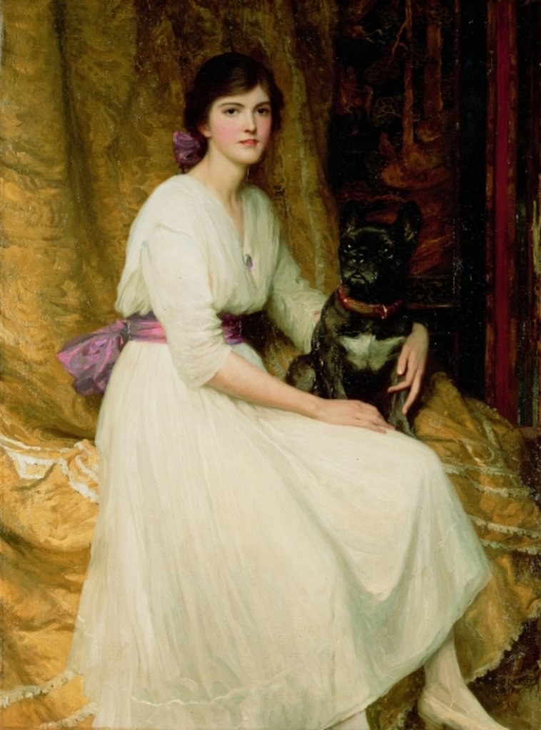 Detail of Portrait of Miss Dorothy Dicksee by Frank Dicksee