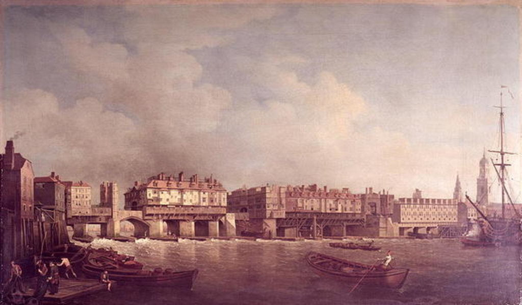 Detail of London Bridge before the Alteration in 1757 by Samuel Scott