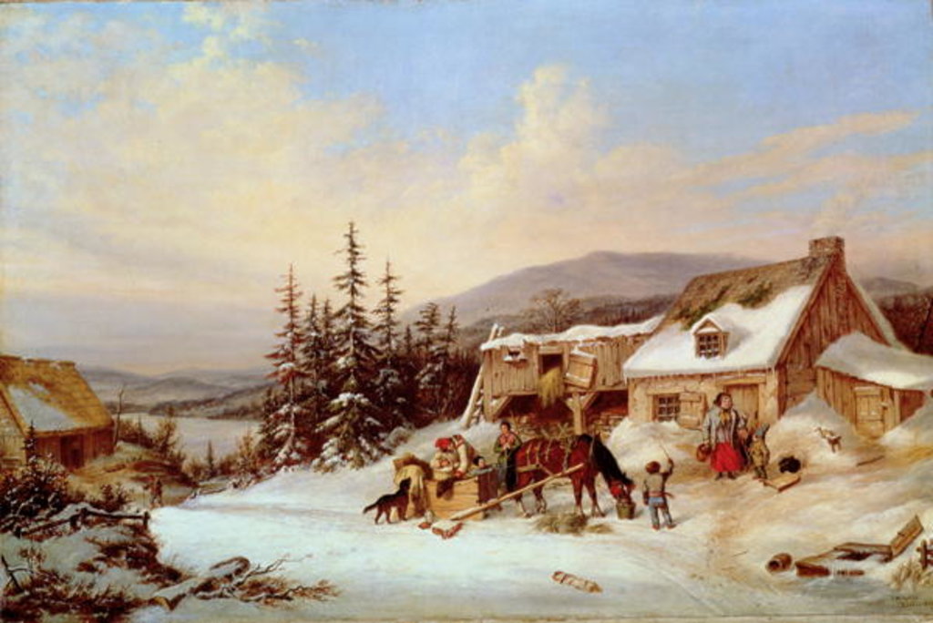 Detail of Quebec by Cornelius Krieghoff
