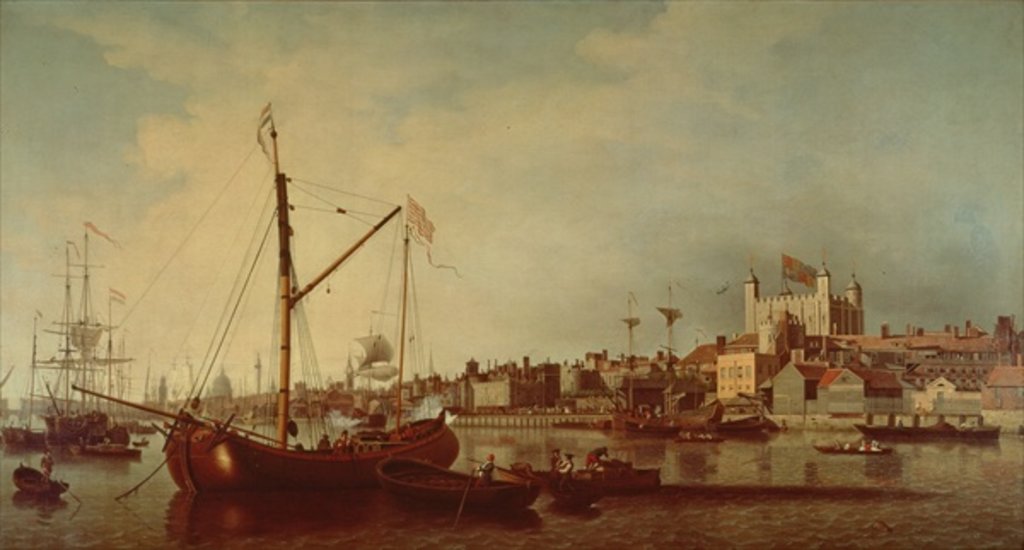Detail of The Tower of London from the Thames by Samuel Scott