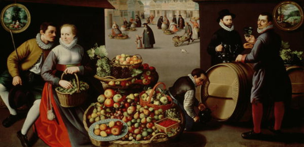Detail of Fruit Market by Lucas van Valckenborch
