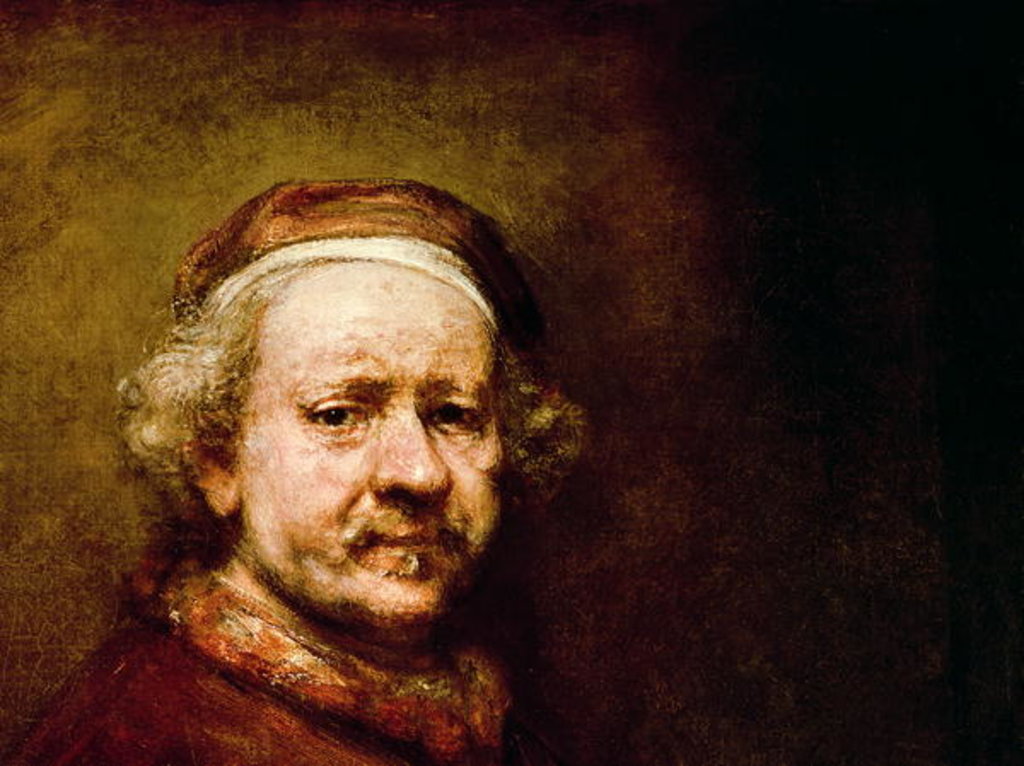 Self Portrait in at the Age of 63 by Rembrandt Harmensz. van Rijn