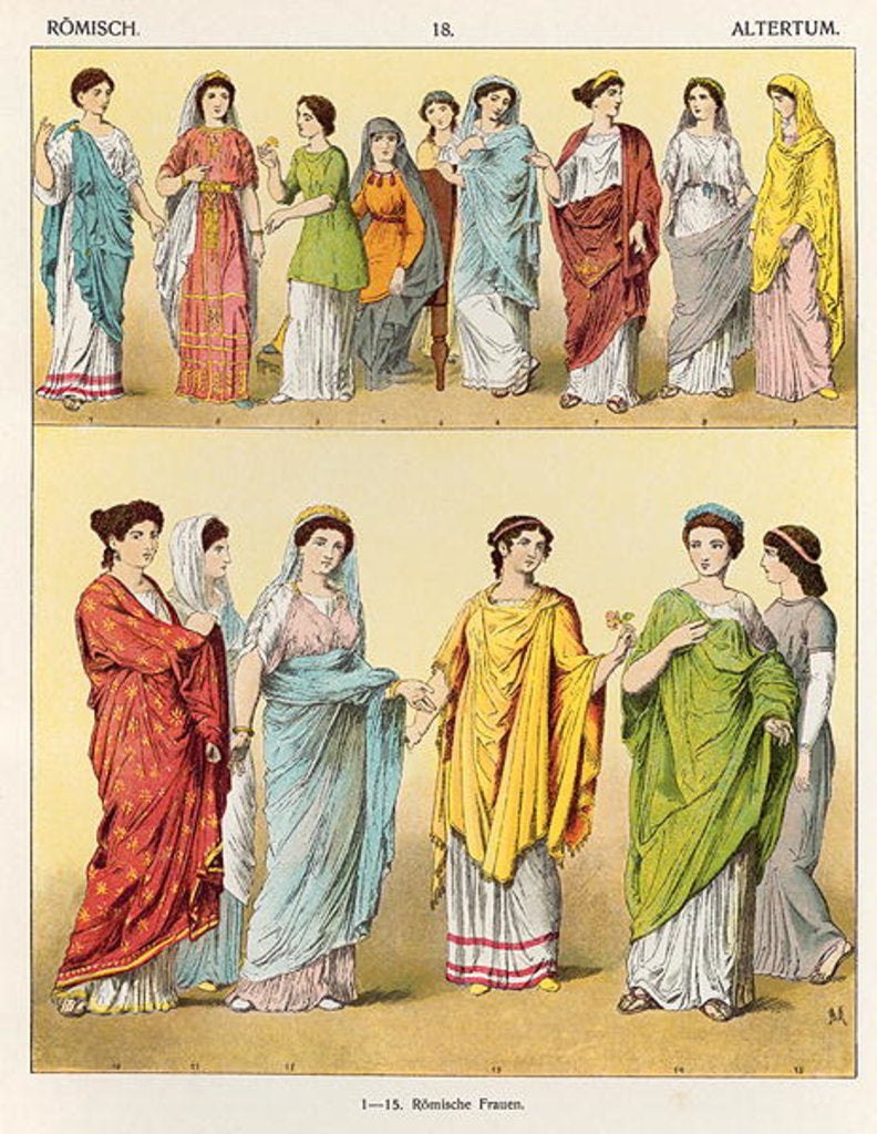 Detail of Female Roman Dress by Albert Kretschmer