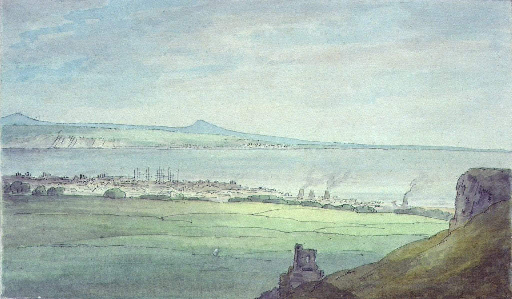 Detail of Leith, with Kirkaldy on the coast of Fifeshire by John White Abbott