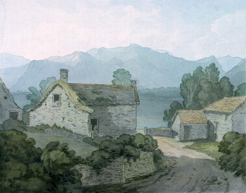 Detail of On Ullswater, Cumberland, 1791 by John White Abbott